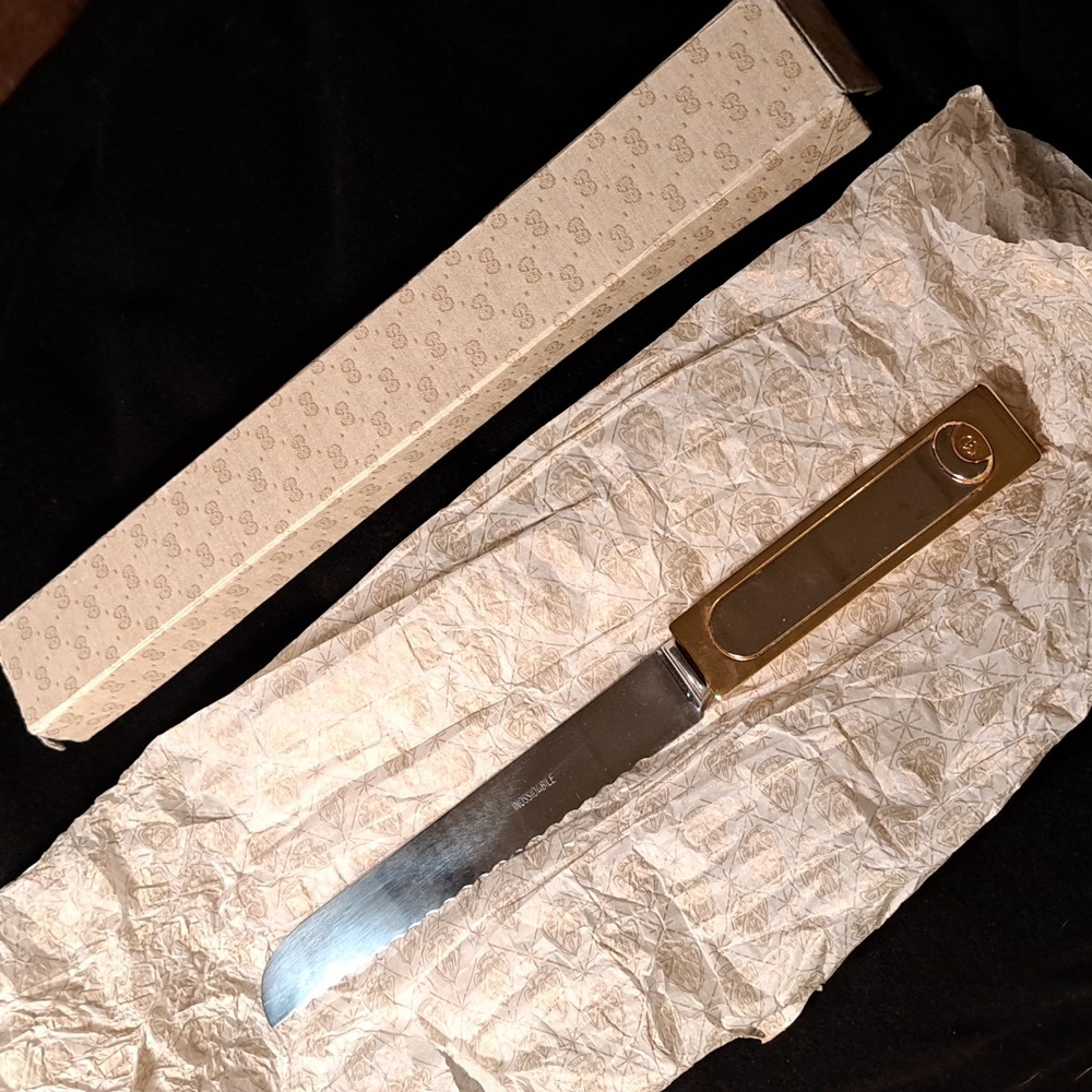 Gucci vintage brass and stainless carving knife - Picture 11 of 14